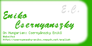 eniko csernyanszky business card