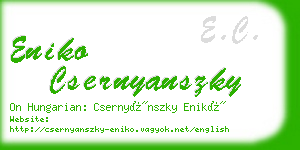 eniko csernyanszky business card